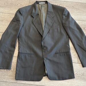 Yves Saint Laurent YSL Made in France Vintage Wool‎ Jacket in Gray Size 42 R